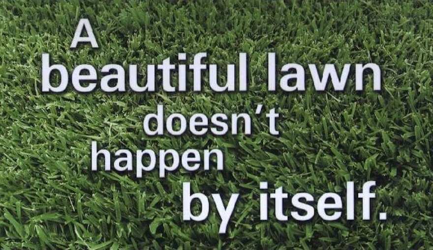 A beautiful lawn doesn't happen by itself